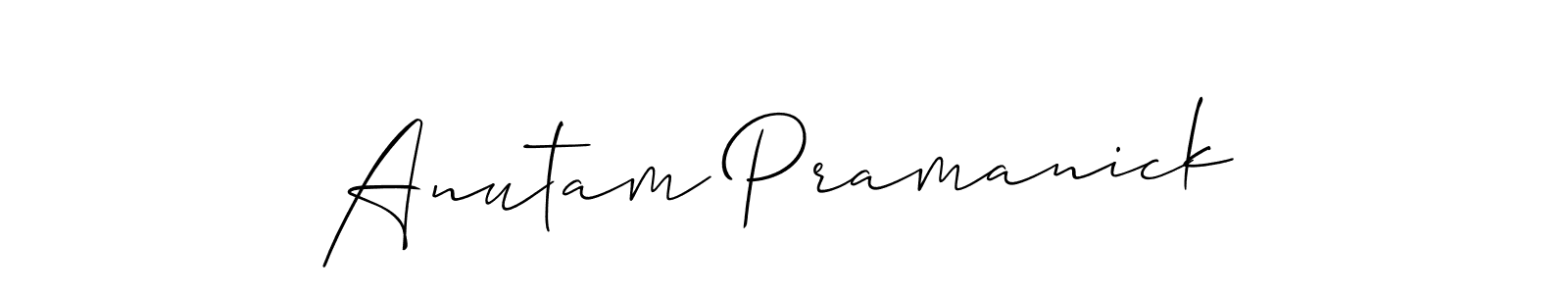 It looks lik you need a new signature style for name Anutam Pramanick. Design unique handwritten (Allison_Script) signature with our free signature maker in just a few clicks. Anutam Pramanick signature style 2 images and pictures png