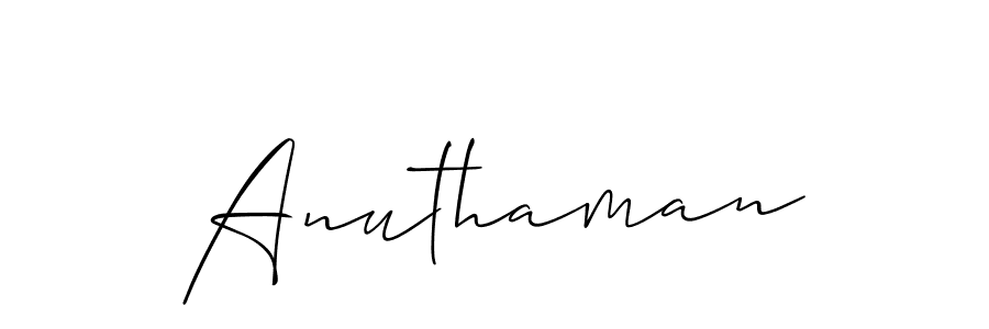 You should practise on your own different ways (Allison_Script) to write your name (Anuthaman) in signature. don't let someone else do it for you. Anuthaman signature style 2 images and pictures png