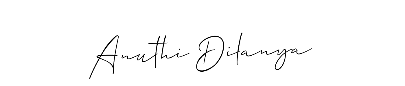 Also we have Anuthi Dilanya name is the best signature style. Create professional handwritten signature collection using Allison_Script autograph style. Anuthi Dilanya signature style 2 images and pictures png