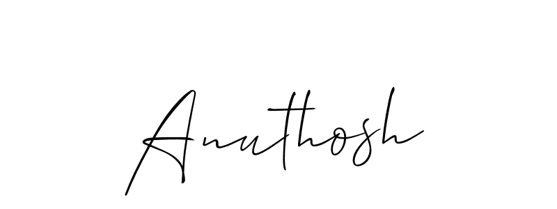 How to make Anuthosh name signature. Use Allison_Script style for creating short signs online. This is the latest handwritten sign. Anuthosh signature style 2 images and pictures png