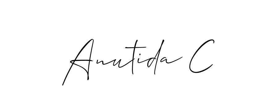 if you are searching for the best signature style for your name Anutida C. so please give up your signature search. here we have designed multiple signature styles  using Allison_Script. Anutida C signature style 2 images and pictures png