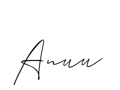 Also You can easily find your signature by using the search form. We will create Anuu name handwritten signature images for you free of cost using Allison_Script sign style. Anuu signature style 2 images and pictures png