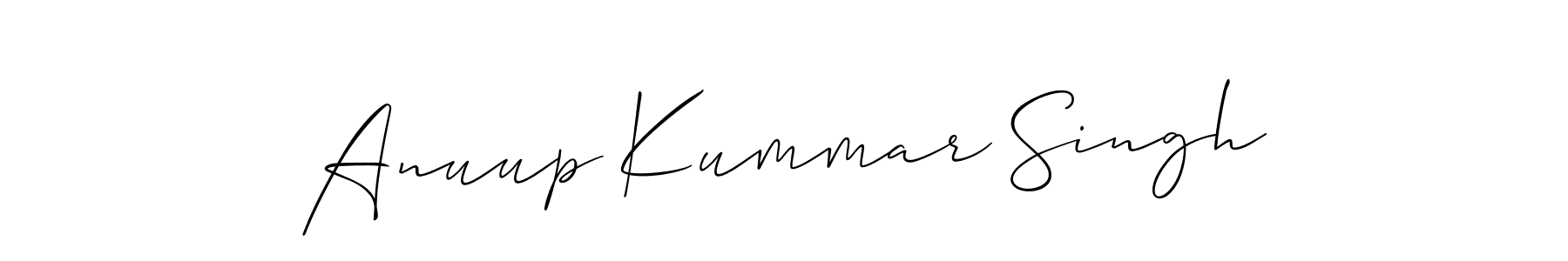 if you are searching for the best signature style for your name Anuup Kummar Singh. so please give up your signature search. here we have designed multiple signature styles  using Allison_Script. Anuup Kummar Singh signature style 2 images and pictures png