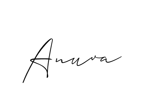 You should practise on your own different ways (Allison_Script) to write your name (Anuva) in signature. don't let someone else do it for you. Anuva signature style 2 images and pictures png
