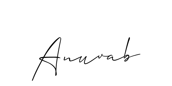 How to Draw Anuvab signature style? Allison_Script is a latest design signature styles for name Anuvab. Anuvab signature style 2 images and pictures png