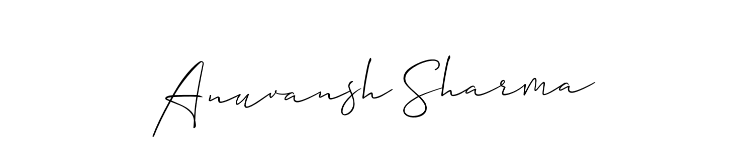 Make a beautiful signature design for name Anuvansh Sharma. With this signature (Allison_Script) style, you can create a handwritten signature for free. Anuvansh Sharma signature style 2 images and pictures png