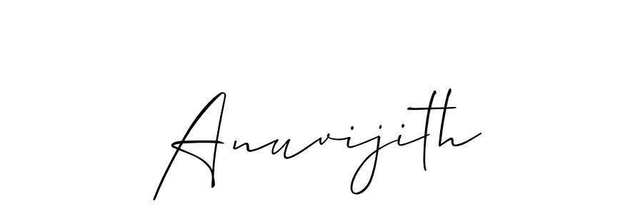 Design your own signature with our free online signature maker. With this signature software, you can create a handwritten (Allison_Script) signature for name Anuvijith. Anuvijith signature style 2 images and pictures png