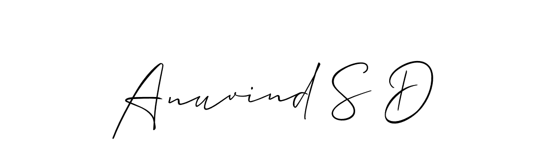 This is the best signature style for the Anuvind S D name. Also you like these signature font (Allison_Script). Mix name signature. Anuvind S D signature style 2 images and pictures png