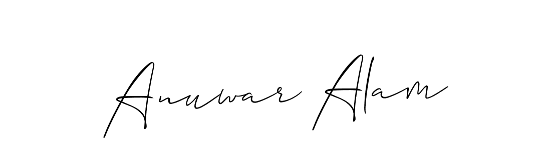 Make a beautiful signature design for name Anuwar Alam. With this signature (Allison_Script) style, you can create a handwritten signature for free. Anuwar Alam signature style 2 images and pictures png