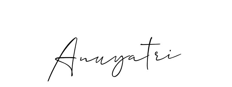 How to make Anuyatri signature? Allison_Script is a professional autograph style. Create handwritten signature for Anuyatri name. Anuyatri signature style 2 images and pictures png