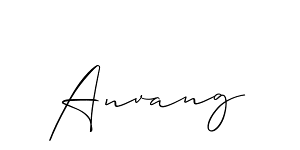 Use a signature maker to create a handwritten signature online. With this signature software, you can design (Allison_Script) your own signature for name Anvang. Anvang signature style 2 images and pictures png