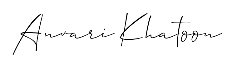You should practise on your own different ways (Allison_Script) to write your name (Anvari Khatoon) in signature. Don't let someone else do it for you. Anvari Khatoon signature style 2 images and pictures png