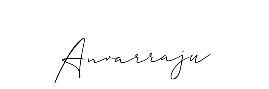 Create a beautiful signature design for name Anvarraju. With this signature (Allison_Script) fonts, you can make a handwritten signature for free. Anvarraju signature style 2 images and pictures png