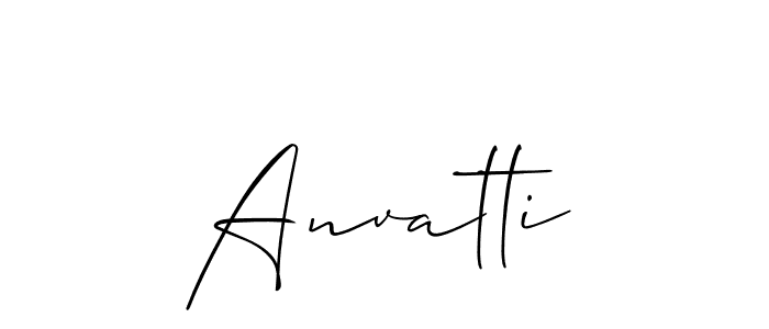 Design your own signature with our free online signature maker. With this signature software, you can create a handwritten (Allison_Script) signature for name Anvatti. Anvatti signature style 2 images and pictures png