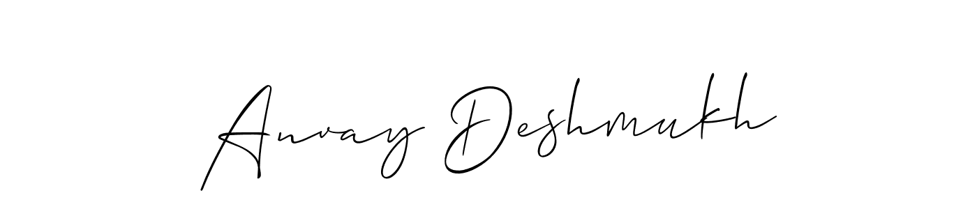 This is the best signature style for the Anvay Deshmukh name. Also you like these signature font (Allison_Script). Mix name signature. Anvay Deshmukh signature style 2 images and pictures png