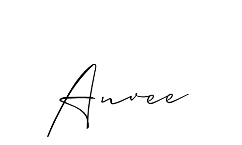 Use a signature maker to create a handwritten signature online. With this signature software, you can design (Allison_Script) your own signature for name Anvee. Anvee signature style 2 images and pictures png