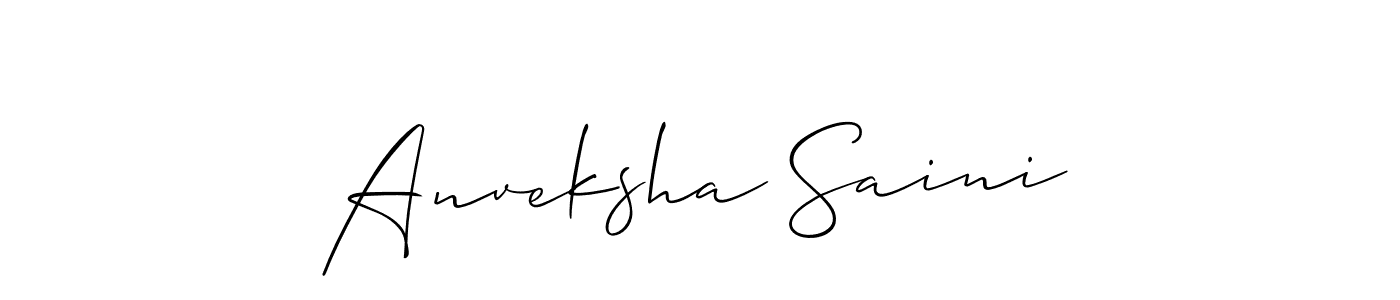 Similarly Allison_Script is the best handwritten signature design. Signature creator online .You can use it as an online autograph creator for name Anveksha Saini. Anveksha Saini signature style 2 images and pictures png