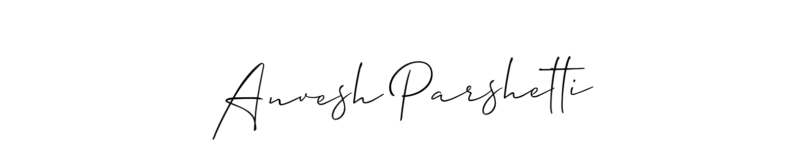 How to make Anvesh Parshetti name signature. Use Allison_Script style for creating short signs online. This is the latest handwritten sign. Anvesh Parshetti signature style 2 images and pictures png