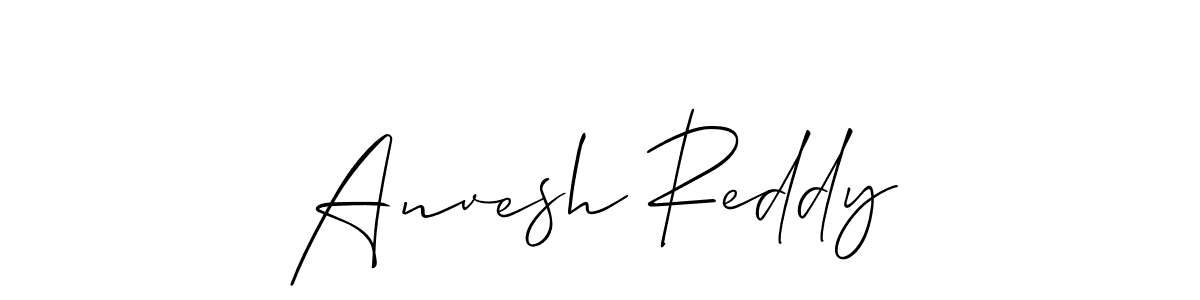 Use a signature maker to create a handwritten signature online. With this signature software, you can design (Allison_Script) your own signature for name Anvesh Reddy. Anvesh Reddy signature style 2 images and pictures png