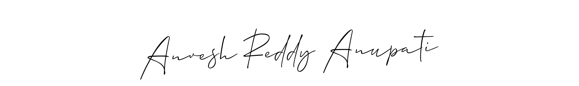 Make a short Anvesh Reddy Anupati signature style. Manage your documents anywhere anytime using Allison_Script. Create and add eSignatures, submit forms, share and send files easily. Anvesh Reddy Anupati signature style 2 images and pictures png