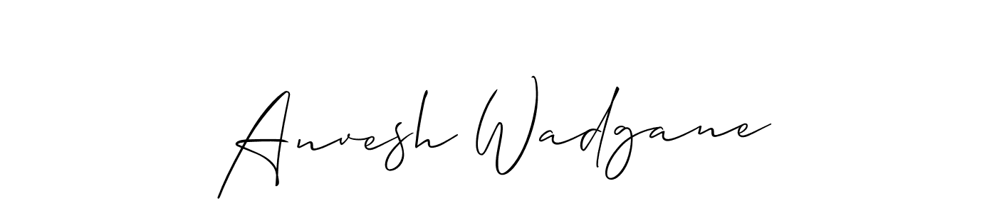 How to Draw Anvesh Wadgane signature style? Allison_Script is a latest design signature styles for name Anvesh Wadgane. Anvesh Wadgane signature style 2 images and pictures png