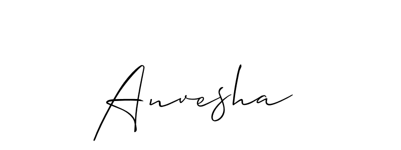 It looks lik you need a new signature style for name Anvesha . Design unique handwritten (Allison_Script) signature with our free signature maker in just a few clicks. Anvesha  signature style 2 images and pictures png