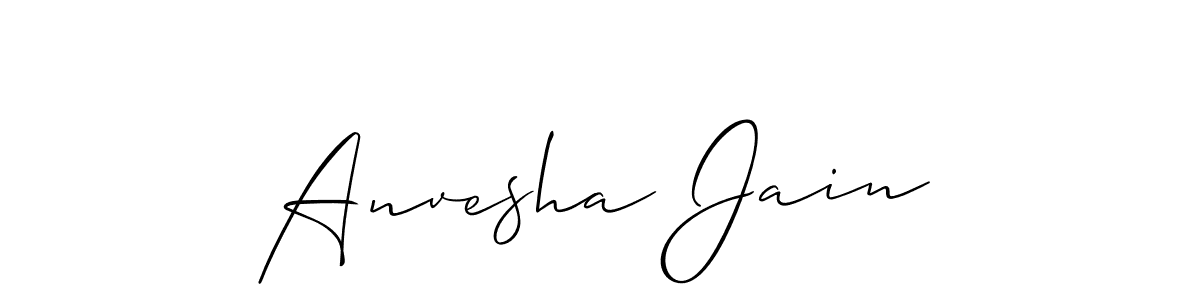 Also we have Anvesha Jain name is the best signature style. Create professional handwritten signature collection using Allison_Script autograph style. Anvesha Jain signature style 2 images and pictures png