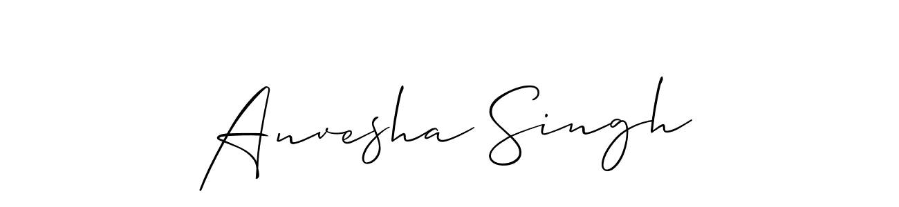 How to make Anvesha Singh name signature. Use Allison_Script style for creating short signs online. This is the latest handwritten sign. Anvesha Singh signature style 2 images and pictures png