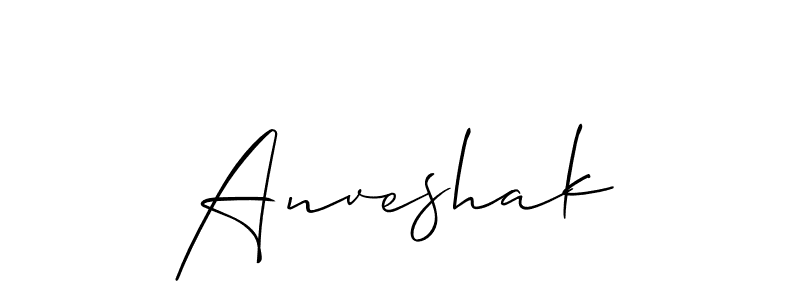 Design your own signature with our free online signature maker. With this signature software, you can create a handwritten (Allison_Script) signature for name Anveshak. Anveshak signature style 2 images and pictures png