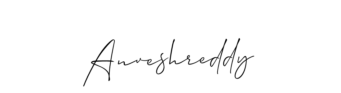 Make a beautiful signature design for name Anveshreddy. With this signature (Allison_Script) style, you can create a handwritten signature for free. Anveshreddy signature style 2 images and pictures png