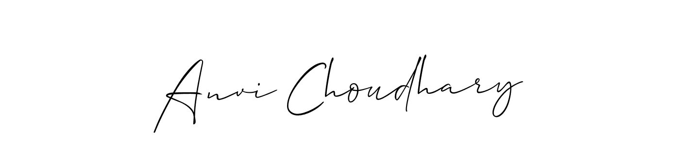 Make a beautiful signature design for name Anvi Choudhary. With this signature (Allison_Script) style, you can create a handwritten signature for free. Anvi Choudhary signature style 2 images and pictures png