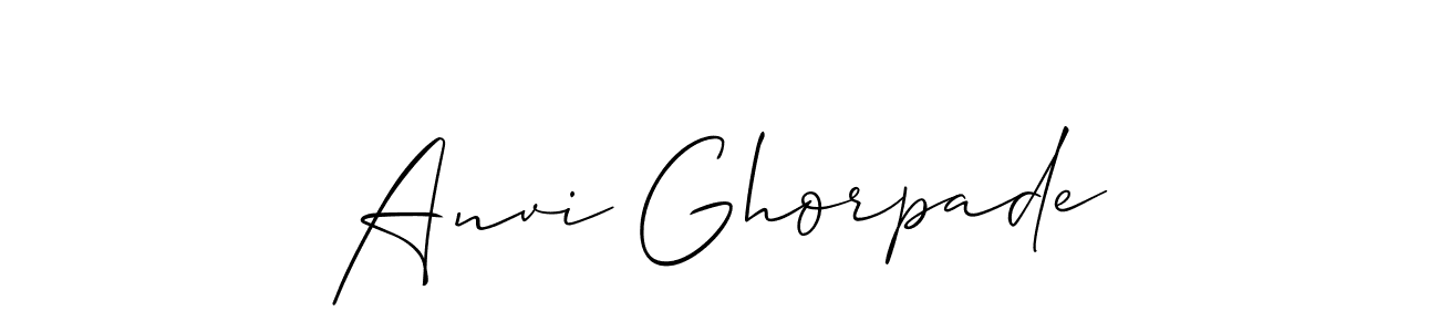 Create a beautiful signature design for name Anvi Ghorpade. With this signature (Allison_Script) fonts, you can make a handwritten signature for free. Anvi Ghorpade signature style 2 images and pictures png