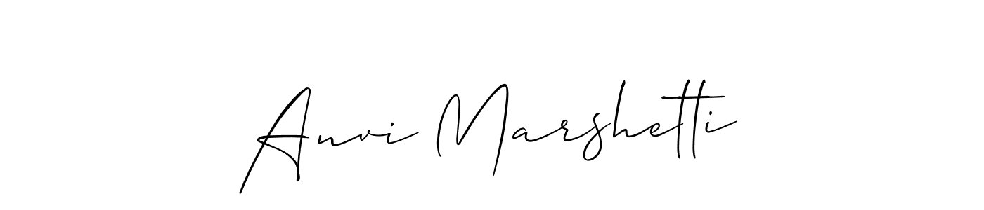 The best way (Allison_Script) to make a short signature is to pick only two or three words in your name. The name Anvi Marshetti include a total of six letters. For converting this name. Anvi Marshetti signature style 2 images and pictures png