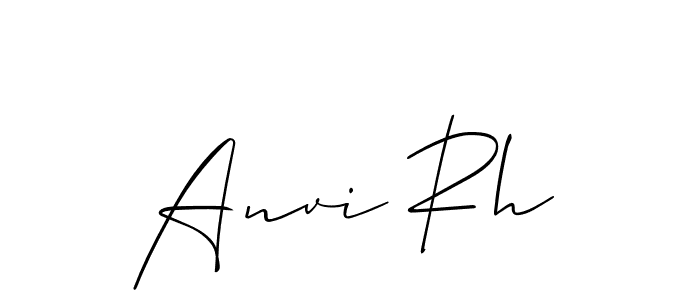 How to make Anvi Rh signature? Allison_Script is a professional autograph style. Create handwritten signature for Anvi Rh name. Anvi Rh signature style 2 images and pictures png