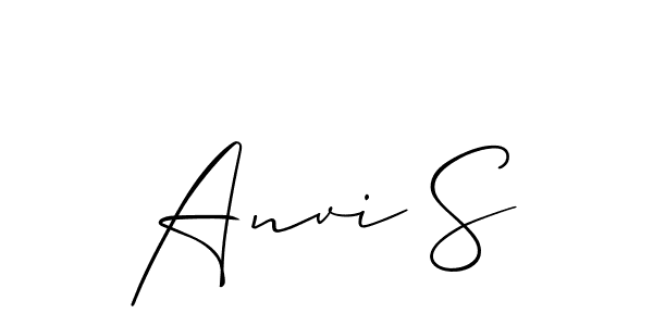 Similarly Allison_Script is the best handwritten signature design. Signature creator online .You can use it as an online autograph creator for name Anvi S. Anvi S signature style 2 images and pictures png