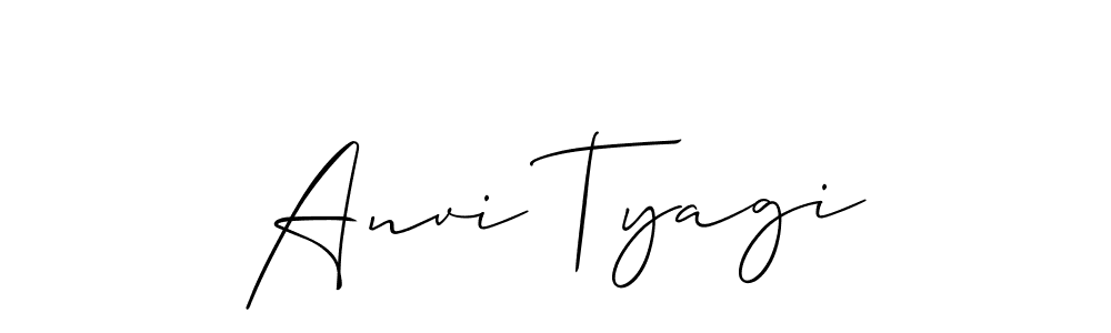 It looks lik you need a new signature style for name Anvi Tyagi. Design unique handwritten (Allison_Script) signature with our free signature maker in just a few clicks. Anvi Tyagi signature style 2 images and pictures png