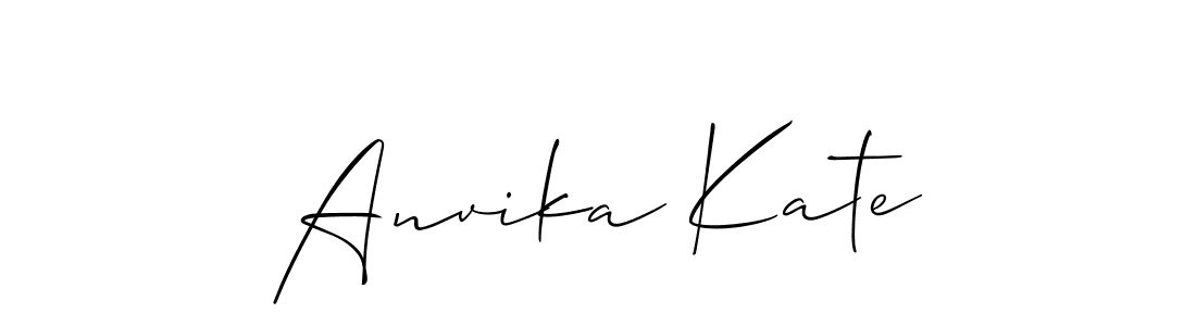 if you are searching for the best signature style for your name Anvika Kate. so please give up your signature search. here we have designed multiple signature styles  using Allison_Script. Anvika Kate signature style 2 images and pictures png
