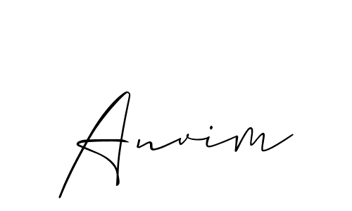 Make a beautiful signature design for name Anvim. Use this online signature maker to create a handwritten signature for free. Anvim signature style 2 images and pictures png