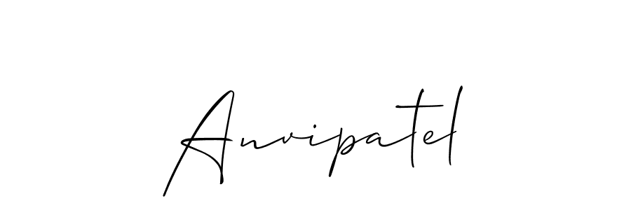 Make a beautiful signature design for name Anvipatel. With this signature (Allison_Script) style, you can create a handwritten signature for free. Anvipatel signature style 2 images and pictures png