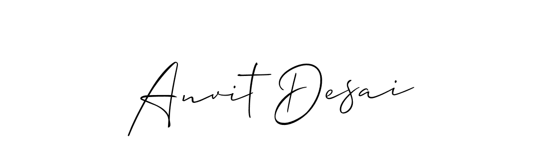 It looks lik you need a new signature style for name Anvit Desai. Design unique handwritten (Allison_Script) signature with our free signature maker in just a few clicks. Anvit Desai signature style 2 images and pictures png