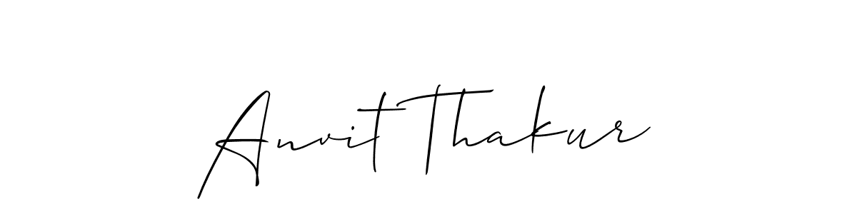 Make a beautiful signature design for name Anvit Thakur. With this signature (Allison_Script) style, you can create a handwritten signature for free. Anvit Thakur signature style 2 images and pictures png