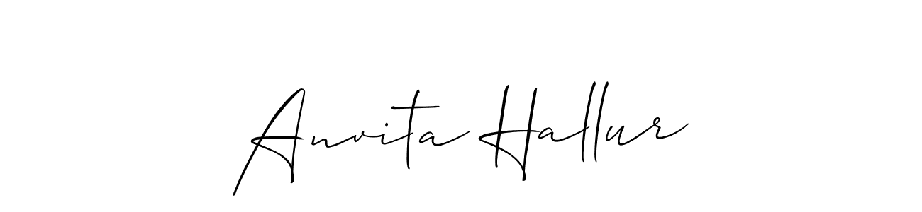You should practise on your own different ways (Allison_Script) to write your name (Anvita Hallur) in signature. don't let someone else do it for you. Anvita Hallur signature style 2 images and pictures png