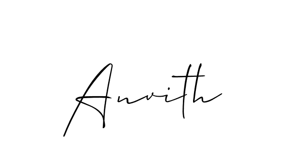 The best way (Allison_Script) to make a short signature is to pick only two or three words in your name. The name Anvith include a total of six letters. For converting this name. Anvith signature style 2 images and pictures png