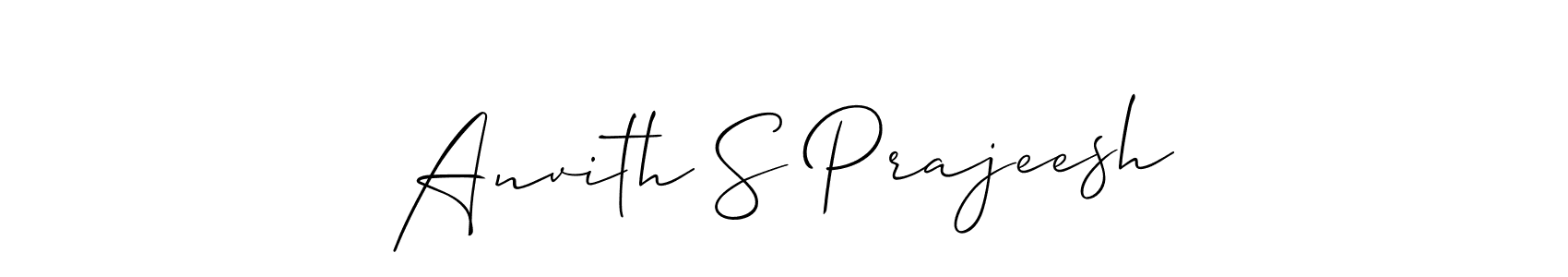 Similarly Allison_Script is the best handwritten signature design. Signature creator online .You can use it as an online autograph creator for name Anvith S Prajeesh. Anvith S Prajeesh signature style 2 images and pictures png
