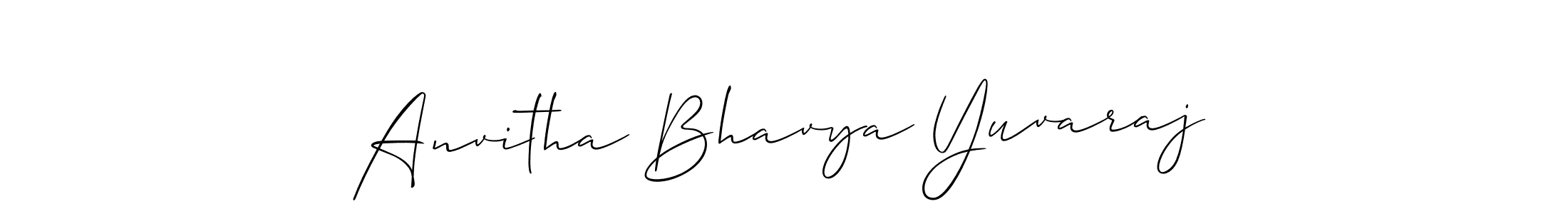 This is the best signature style for the Anvitha Bhavya Yuvaraj name. Also you like these signature font (Allison_Script). Mix name signature. Anvitha Bhavya Yuvaraj signature style 2 images and pictures png