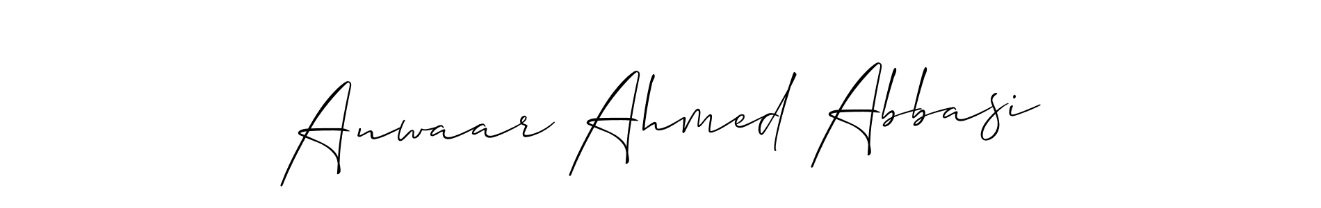 Also You can easily find your signature by using the search form. We will create Anwaar Ahmed Abbasi name handwritten signature images for you free of cost using Allison_Script sign style. Anwaar Ahmed Abbasi signature style 2 images and pictures png