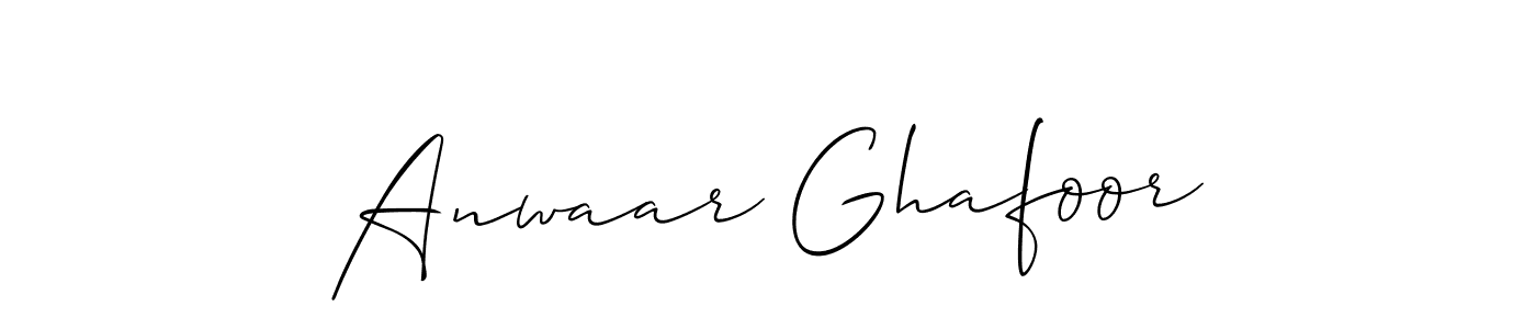 Anwaar Ghafoor stylish signature style. Best Handwritten Sign (Allison_Script) for my name. Handwritten Signature Collection Ideas for my name Anwaar Ghafoor. Anwaar Ghafoor signature style 2 images and pictures png