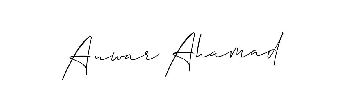 It looks lik you need a new signature style for name Anwar Ahamad. Design unique handwritten (Allison_Script) signature with our free signature maker in just a few clicks. Anwar Ahamad signature style 2 images and pictures png