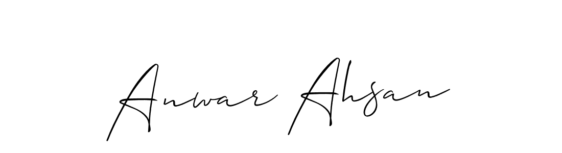 You should practise on your own different ways (Allison_Script) to write your name (Anwar Ahsan) in signature. don't let someone else do it for you. Anwar Ahsan signature style 2 images and pictures png