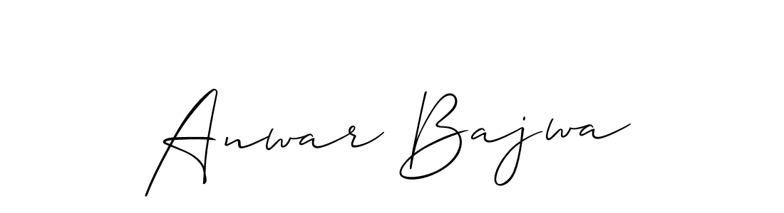 How to make Anwar Bajwa signature? Allison_Script is a professional autograph style. Create handwritten signature for Anwar Bajwa name. Anwar Bajwa signature style 2 images and pictures png